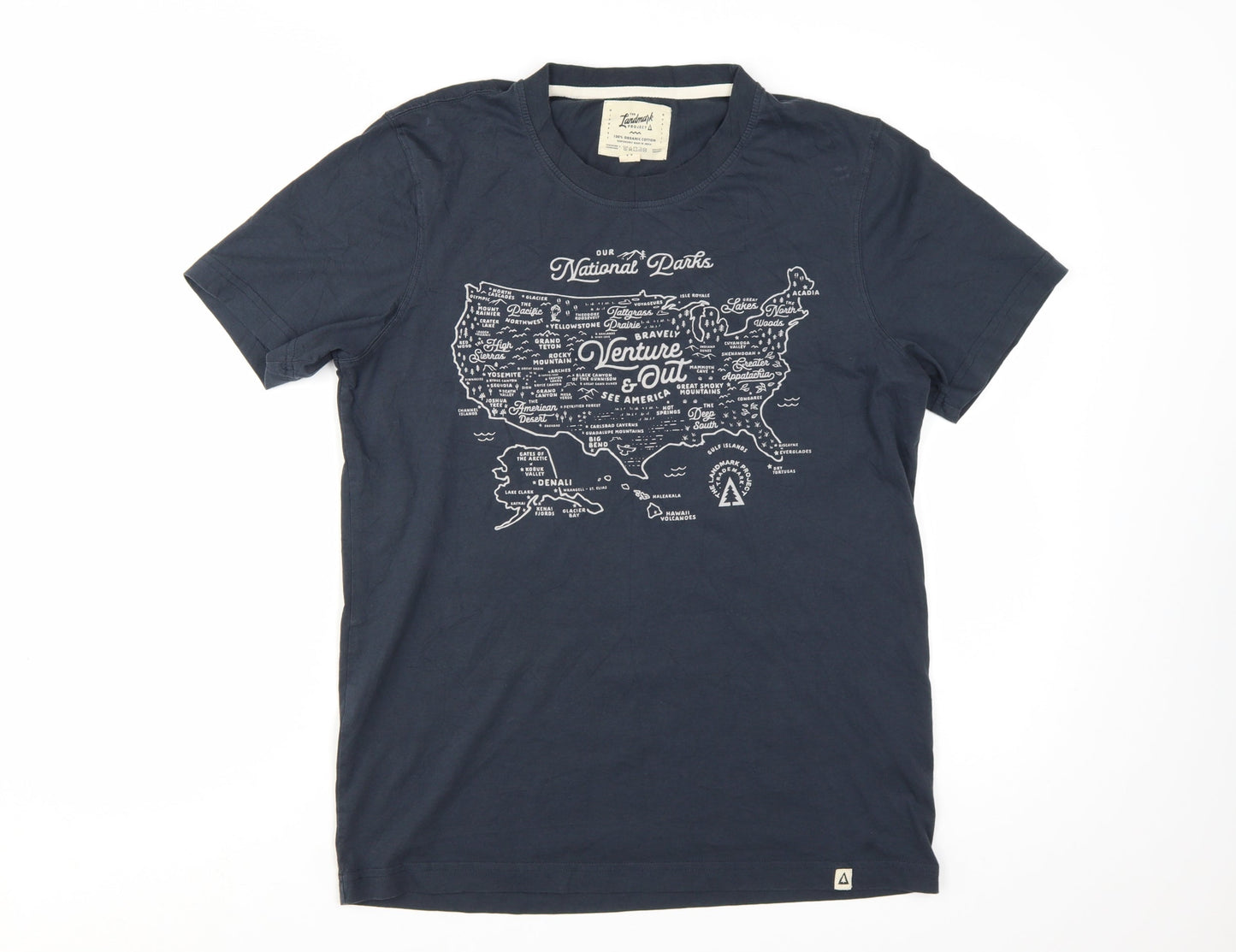 The Landmark Project Men's Blue Venture Out Graphic T-Shirt M