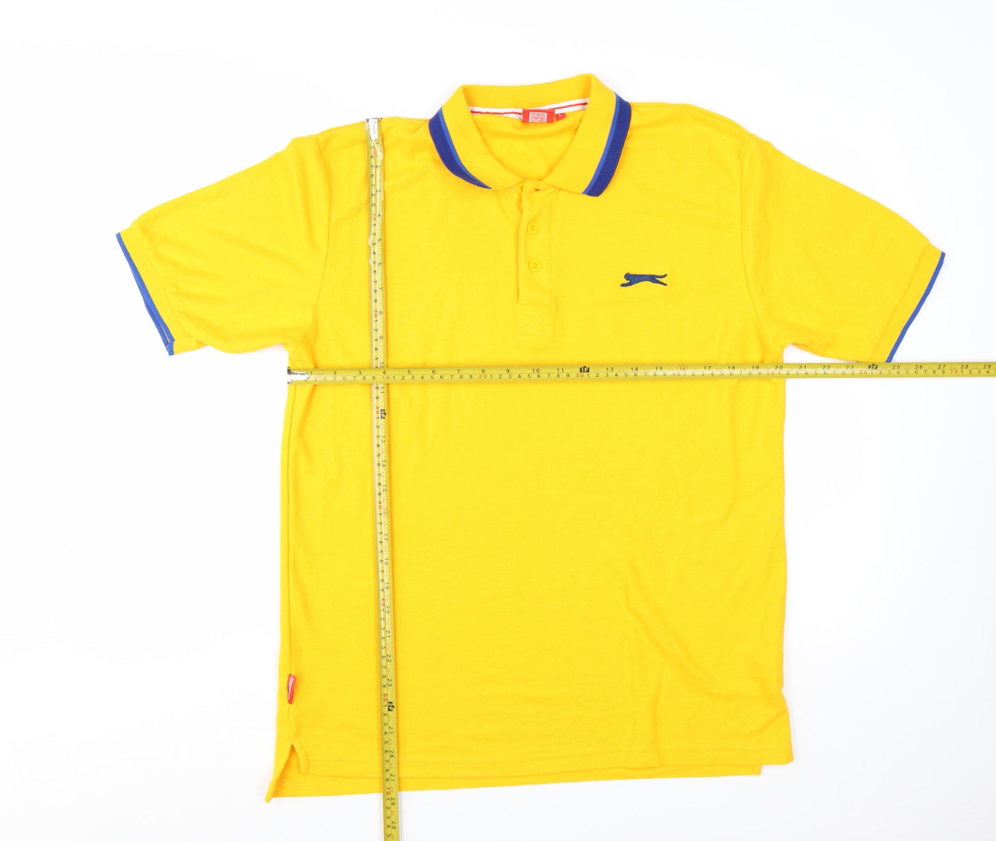 Slazenger Men's Yellow Short Sleeve Polo Shirt Size L