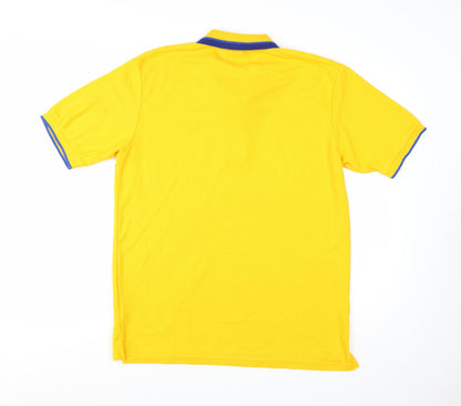 Slazenger Men's Yellow Short Sleeve Polo Shirt Size L