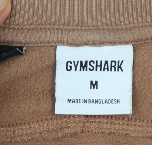 Gymshark Men's Brown Pullover Sweatshirt M Regular Fit Crew Neck