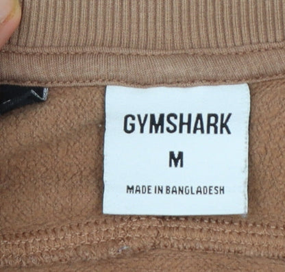 Gymshark Men's Brown Pullover Sweatshirt M Regular Fit Crew Neck