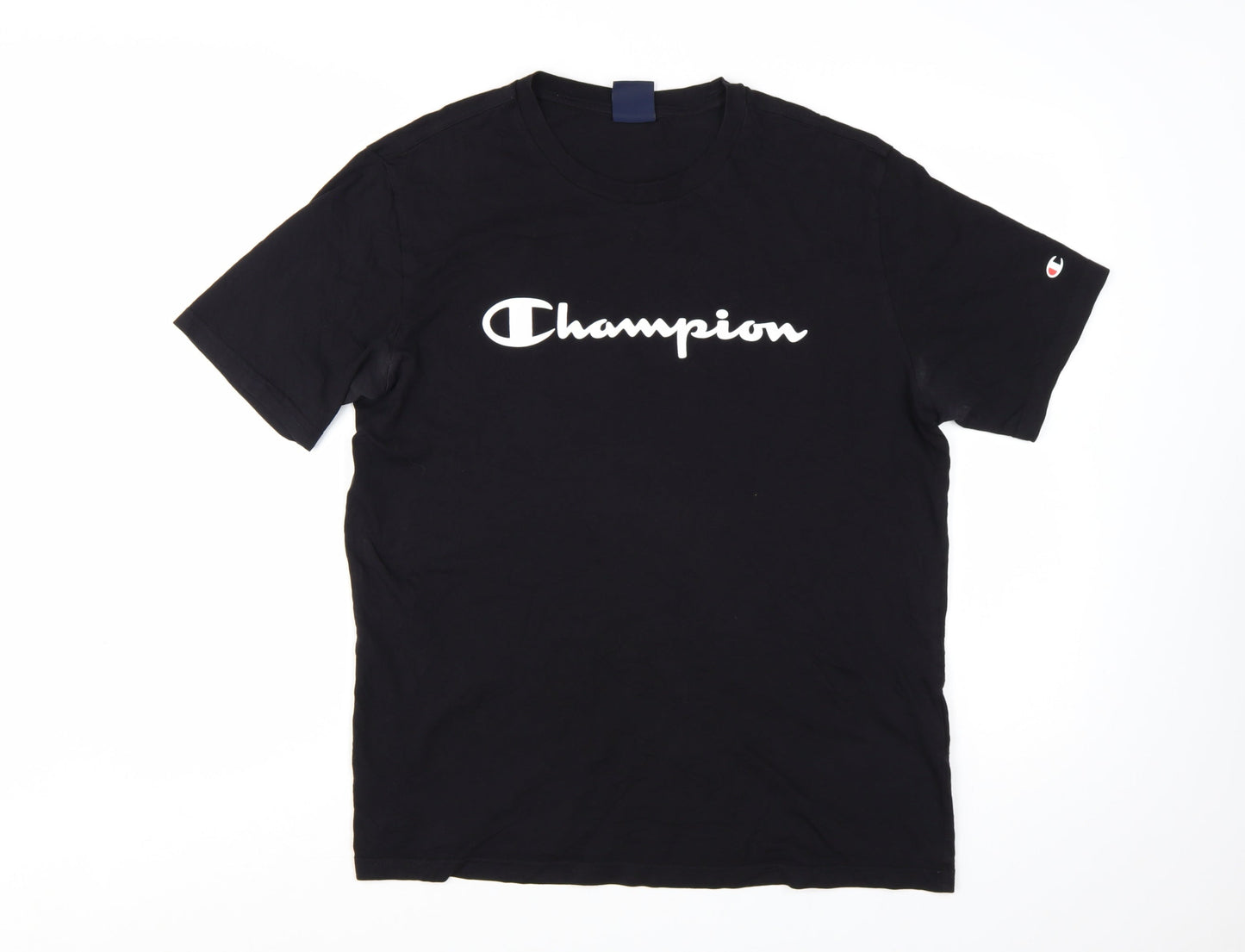 Champion Men’s Black Large Graphic Logo Cotton T-Shirt
