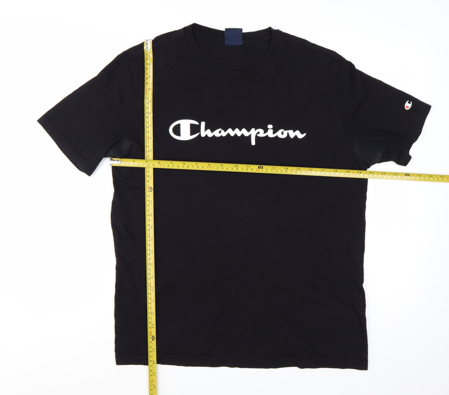 Champion Men’s Black Large Graphic Logo Cotton T-Shirt