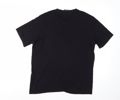 Champion Men’s Black Large Graphic Logo Cotton T-Shirt