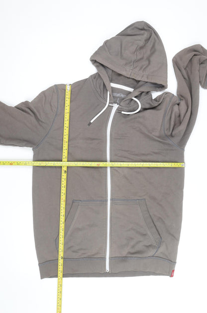 EDC Brand Men's Grey Full Zip Hoodie Size L Regular Fit