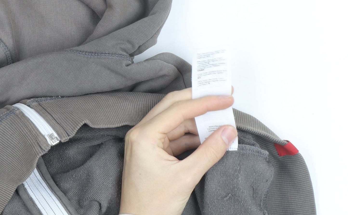 EDC Brand Men's Grey Full Zip Hoodie Size L Regular Fit