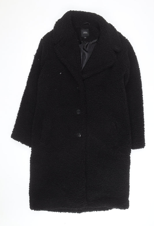 Capsule Outerwear Women's Black Long Teddy Coat Size 10