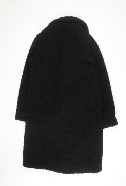 Capsule Outerwear Women's Black Long Teddy Coat Size 10