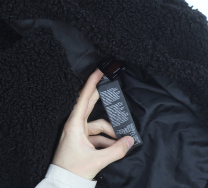 Capsule Outerwear Women's Black Long Teddy Coat Size 10