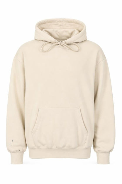 Champion Men's Beige Small Pullover Hoodie Fleece Cotton Blend
