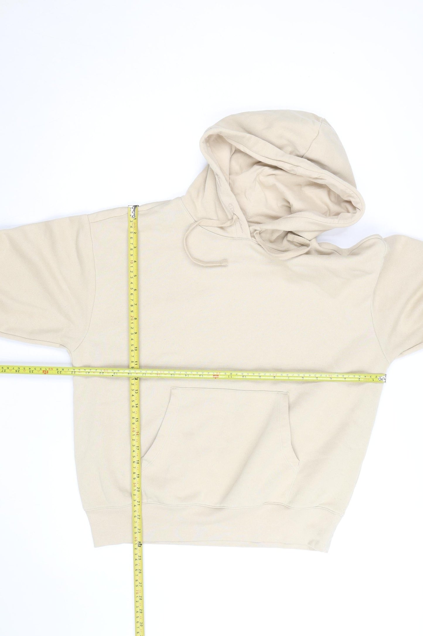 Champion Men's Beige Small Pullover Hoodie Fleece Cotton Blend