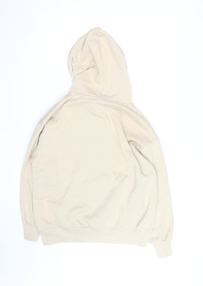 Champion Men's Beige Small Pullover Hoodie Fleece Cotton Blend