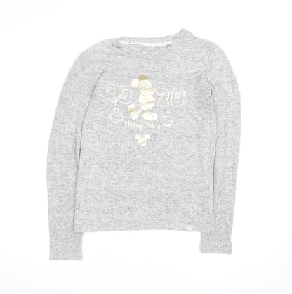 Disney Women’s Grey Mickey Mouse Pullover Jumper Size 10