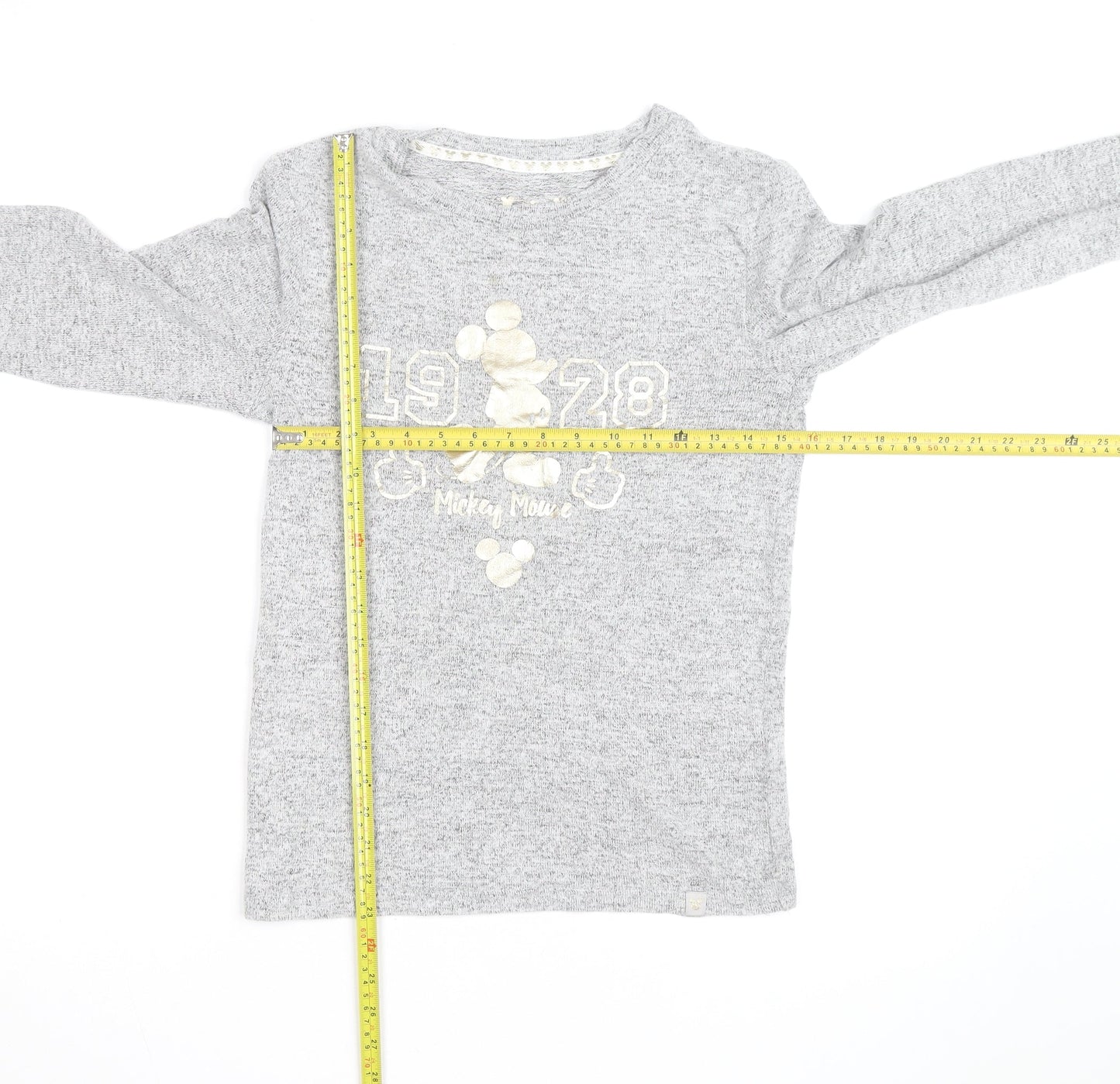 Disney Women’s Grey Mickey Mouse Pullover Jumper Size 10