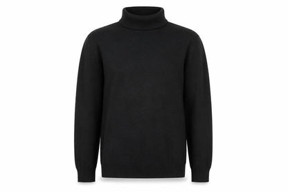 H&M Men's Black Roll Neck Cotton Knit Jumper Size M