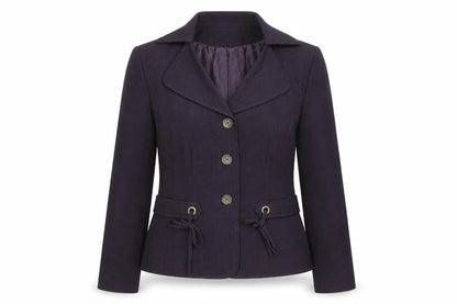 Isabella Womens Purple Suit Jacket Size 8 Classic Lined Blazer