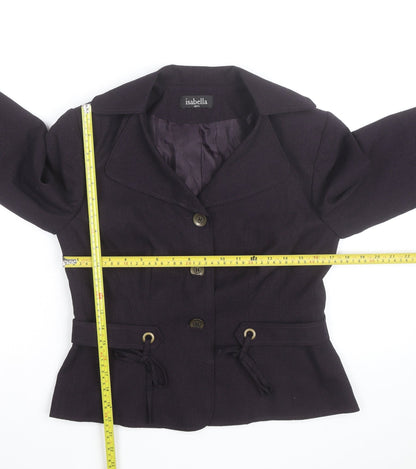 Isabella Womens Purple Suit Jacket Size 8 Classic Lined Blazer