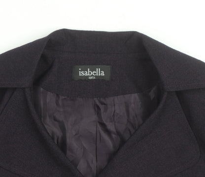 Isabella Womens Purple Suit Jacket Size 8 Classic Lined Blazer