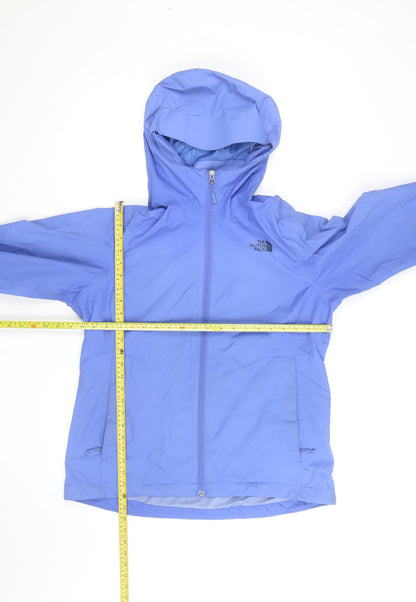 The North Face Women's Blue Waterproof Hooded Rain Jacket Size L