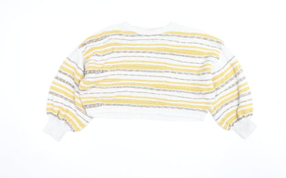 Pull&Bear Women’s Multicoloured Striped Knit Pullover Jumper Size M