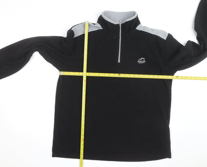 Atlas For Men Black Fleece 1/4 Zip Pullover Sweatshirt Size L