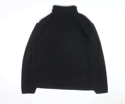 Atlas For Men Black Fleece 1/4 Zip Pullover Sweatshirt Size L