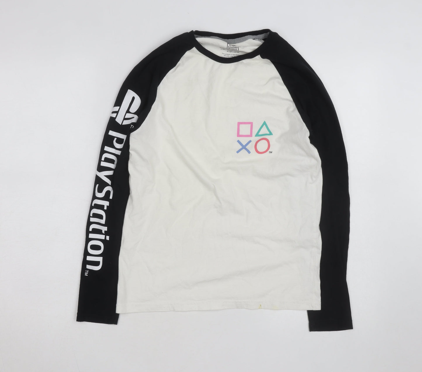 Diffused PlayStation Men's White XS Long Sleeve Graphic Top
