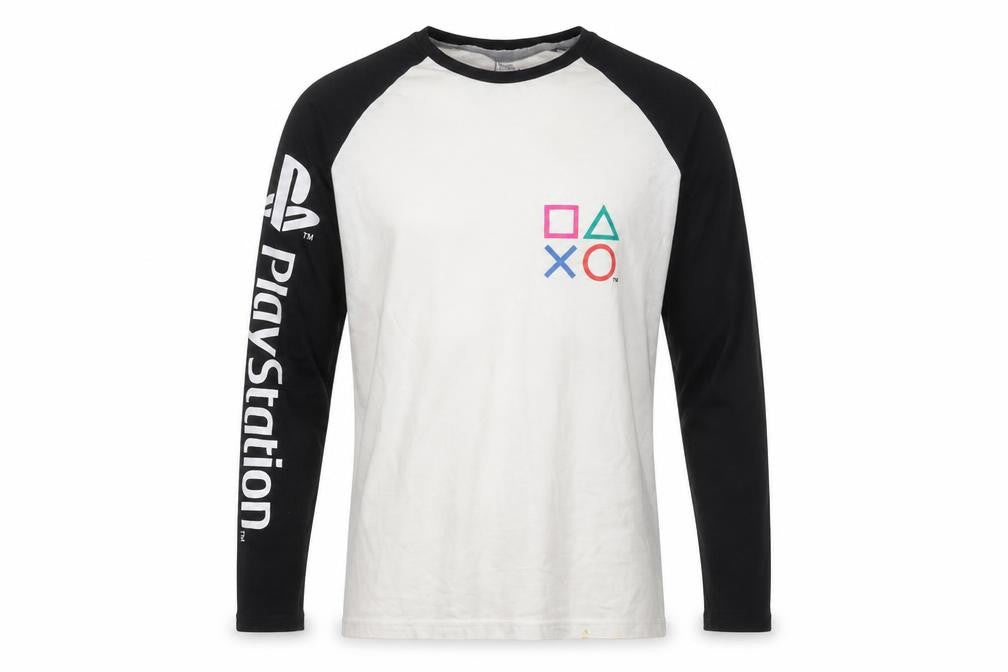 Diffused PlayStation Men's White XS Long Sleeve Graphic Top