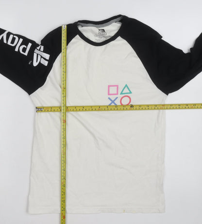 Diffused PlayStation Men's White XS Long Sleeve Graphic Top