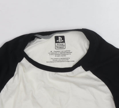 Diffused PlayStation Men's White XS Long Sleeve Graphic Top