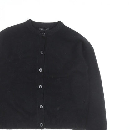 New Look Men’s Black S Button-Up Cardigan Knit Jumper
