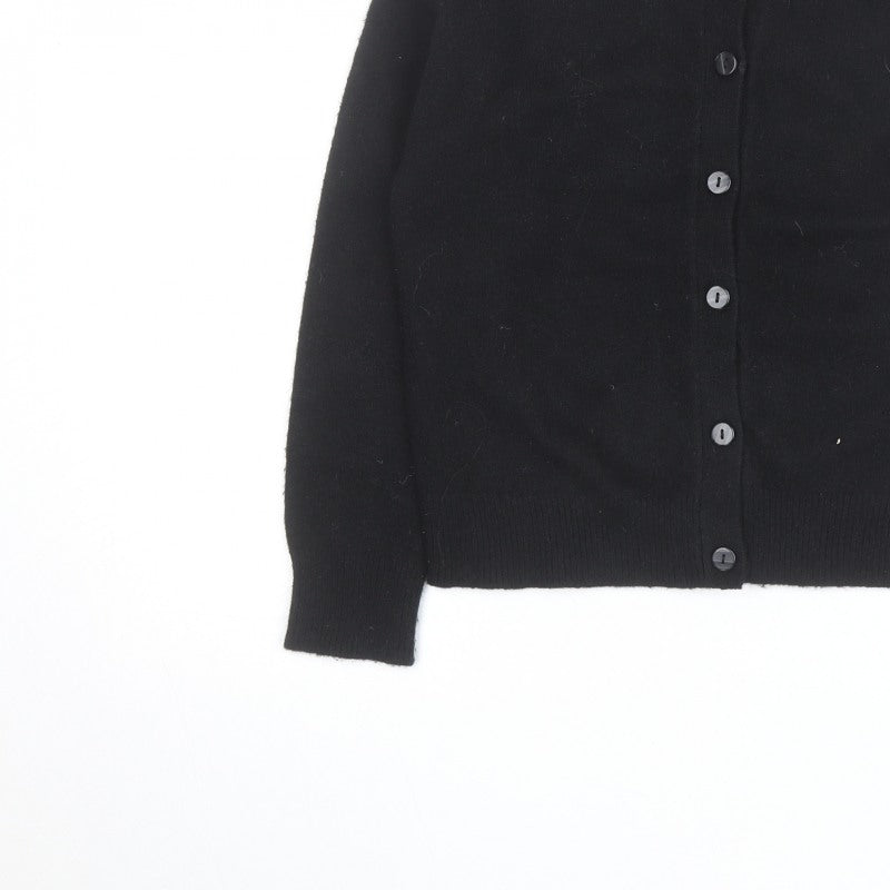 New Look Men’s Black S Button-Up Cardigan Knit Jumper