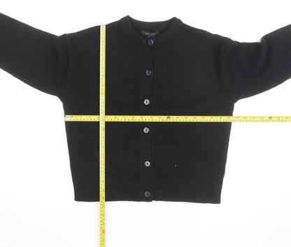 New Look Men’s Black S Button-Up Cardigan Knit Jumper