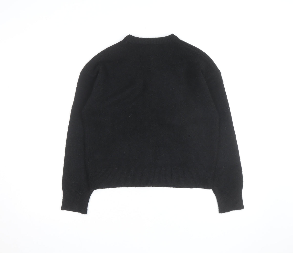 New Look Men’s Black S Button-Up Cardigan Knit Jumper