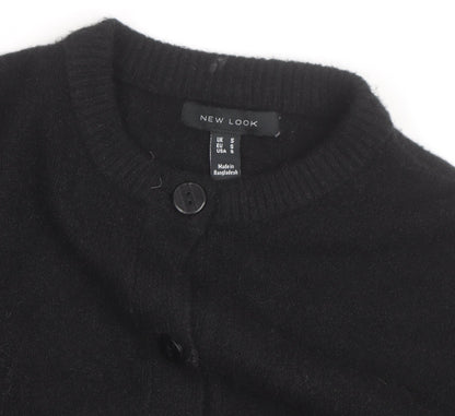 New Look Men’s Black S Button-Up Cardigan Knit Jumper