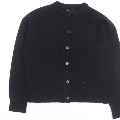 New Look Men’s Black S Button-Up Cardigan Knit Jumper