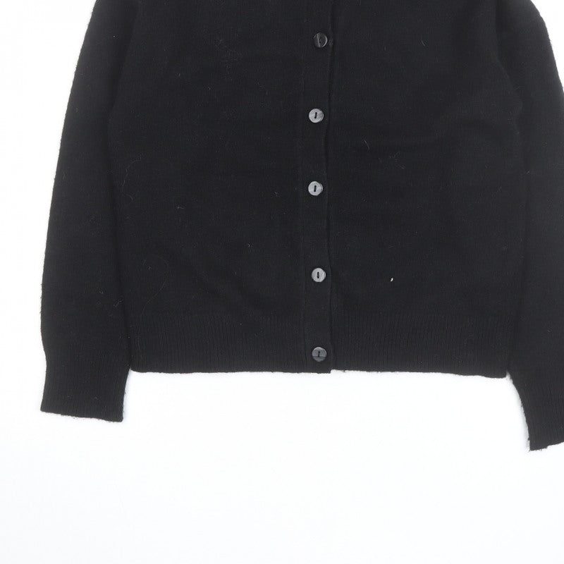 New Look Men’s Black S Button-Up Cardigan Knit Jumper