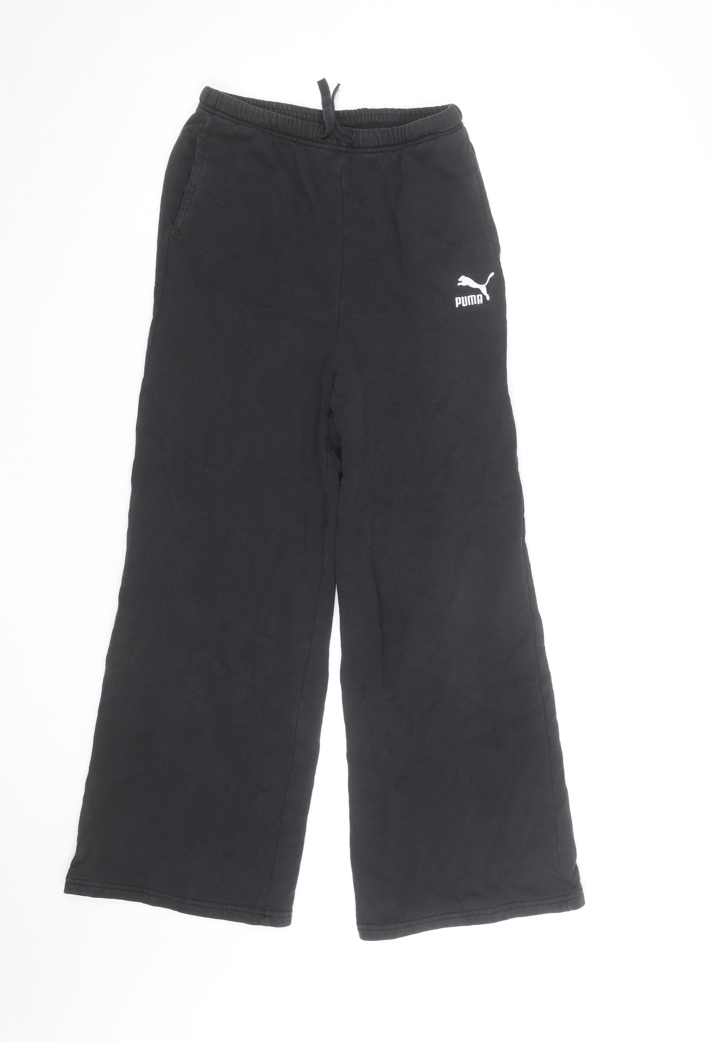 Puma Boys Black Sweatpants 8 Years Regular Fit Fleece Activewear Trousers