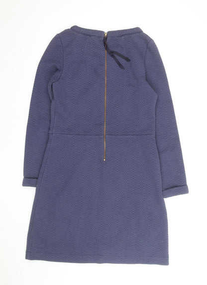 Boden Women Blue Size 10 Shift Knee Length Long Sleeve Dress