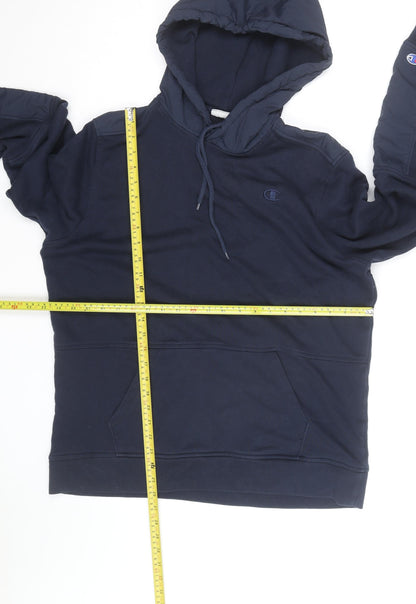 Champion Men's Blue Pullover Hoodie L Hooded Fleece Sweatshirt