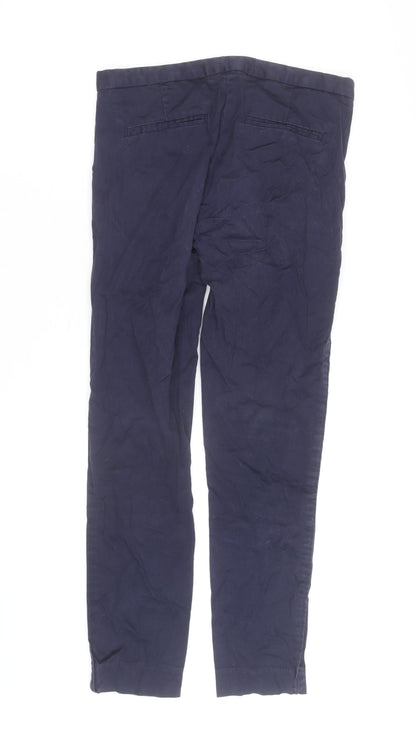 Marks and Spencer Women Blue Chino Slim Trousers Size 12
