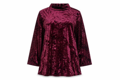 Nicole Collection Women’s Purple Velvet Roll Neck Shift Dress S