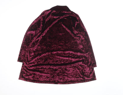Nicole Collection Women’s Purple Velvet Roll Neck Shift Dress S