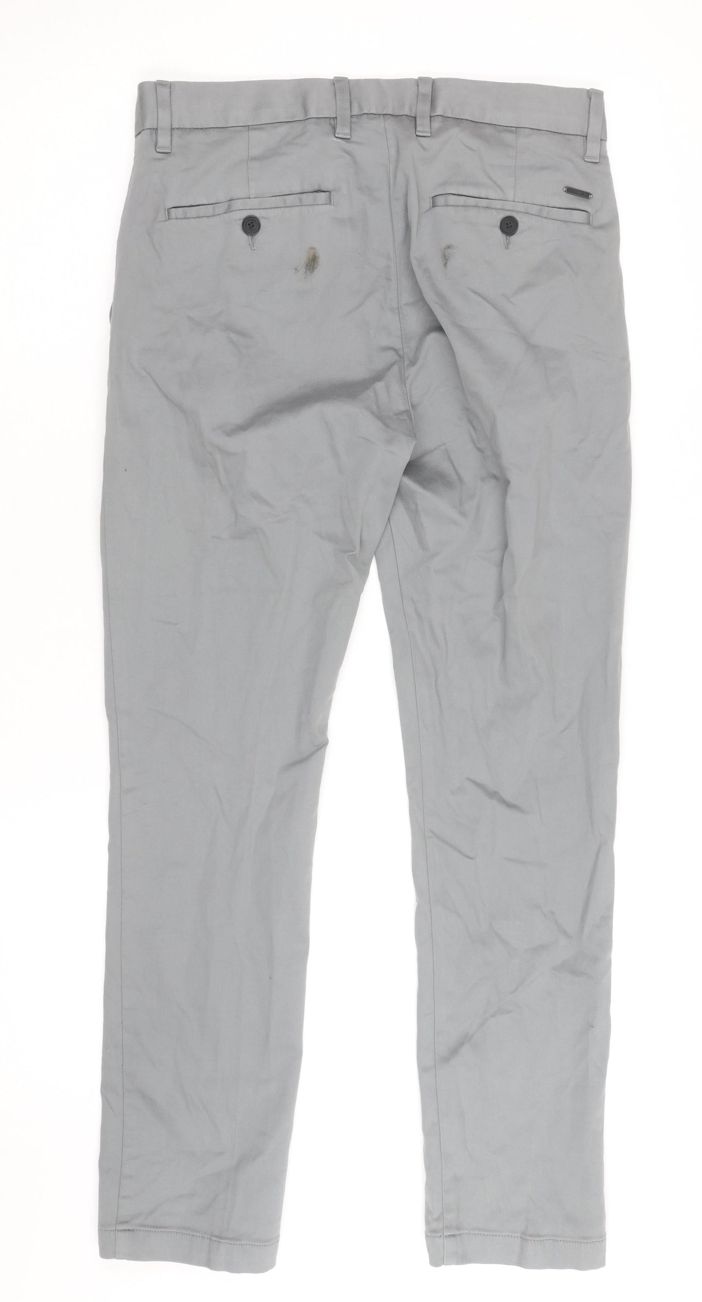 Marks and Spencer Autograph Men’s Grey Slim Fit Chino Trousers 30/29