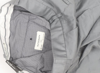 Marks and Spencer Autograph Men’s Grey Slim Fit Chino Trousers 30/29