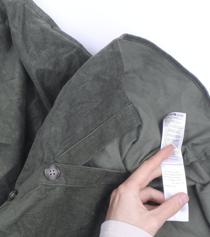 Joules Women Green Corduroy Shirt Dress Size 12 Long Sleeve Casual