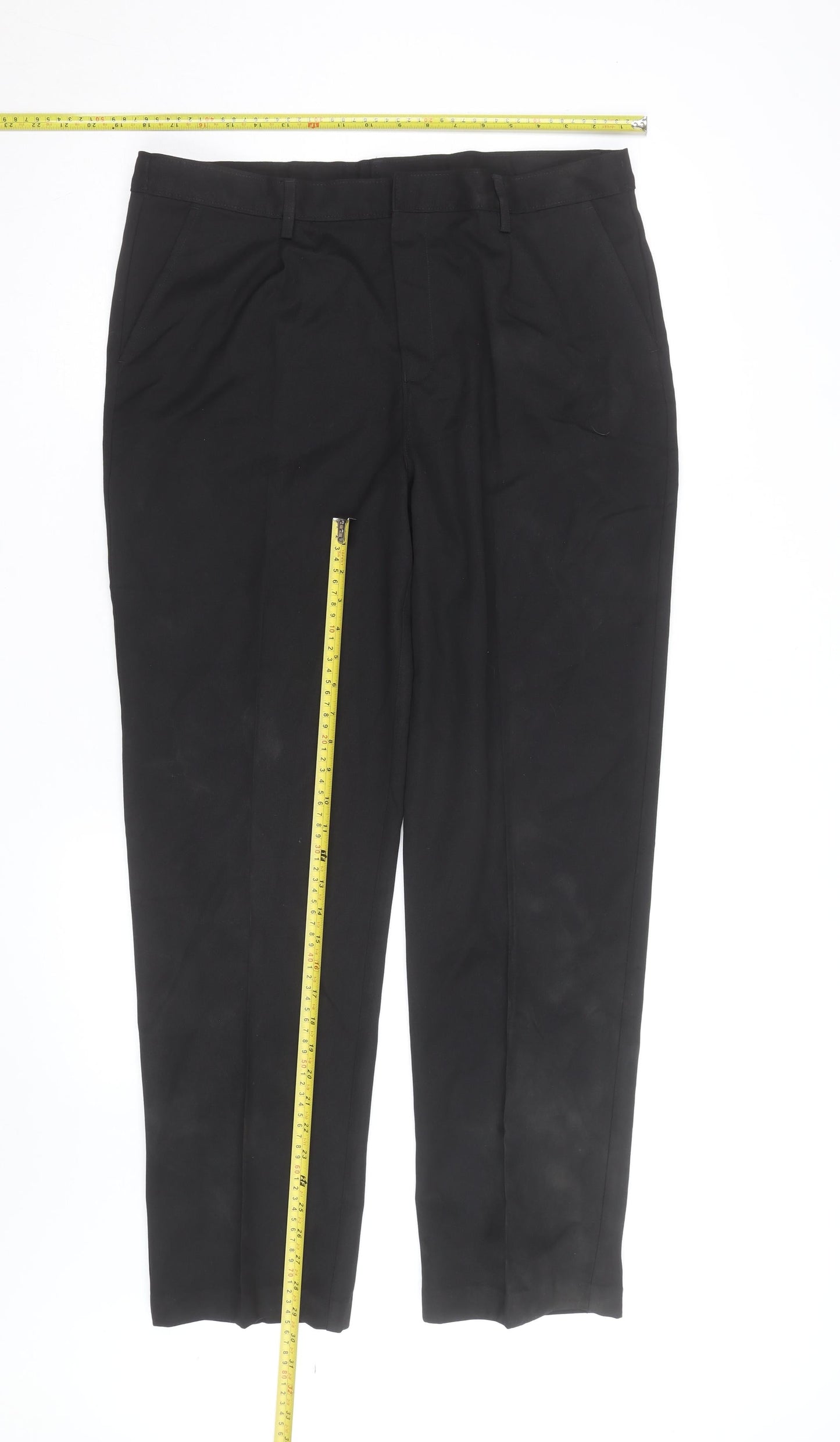 Marks and Spencer Men's Black Regular Fit Dress Pants 31W 31L