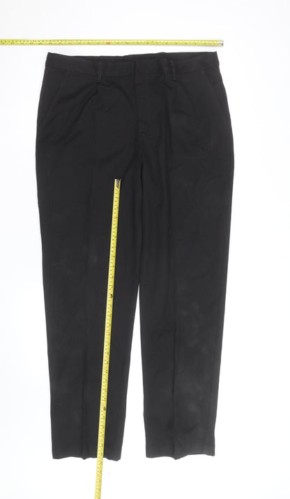 Marks and Spencer Men's Black Regular Fit Dress Pants 31W 31L