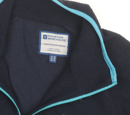 Mountain Warehouse Women’s Navy 1/4 Zip Fleece Sweatshirt UK 20