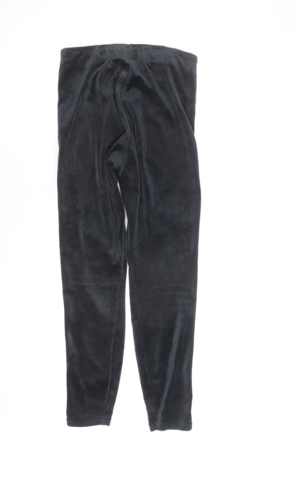 Nike Womens Black Velour Side Stripe Leggings S